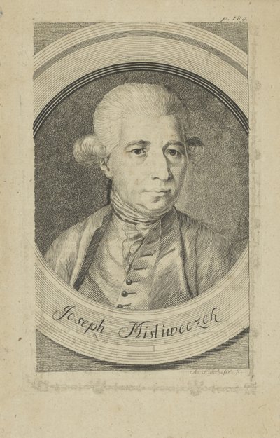 Portret van de componist Josef Myslivecek 1737-1781, ca. 1780 door Andreas Niederhofer