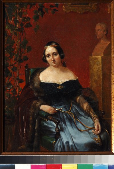 Portret van Anna Alexeevna Andrault door Andrei Andreevich Popov