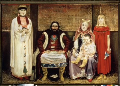 De familie van de koopman in de 17e eeuw door Andrei Petrovich Ryabushkin