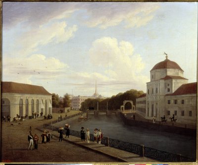 Het Michailpaleis in Sint-Petersburg door Andrei Yefimovich Martynov