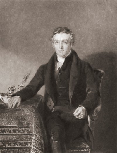 Thomas Chalmers. Portret door Andrew (after) Geddes