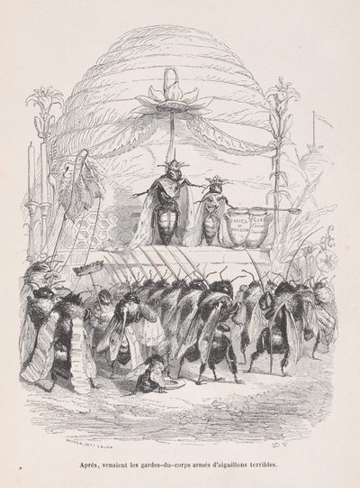Daarna kwamen de bewakers gewapend met verschrikkelijke steken uit Scènes uit de P..., ca. 1837-47 door Andrew Best Leloir
