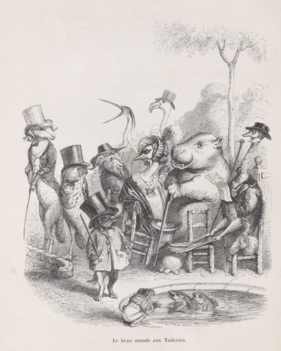 De mooie wereld van de Tuilerieën uit Scènes uit het privé- en openbare leven, ca. 1837-47 door Andrew Best Leloir