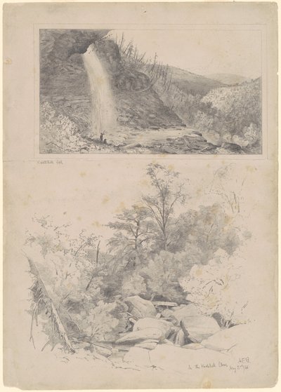 Kaatskill Waterval; en In de Kaatskill Kloof door Andrew Fisher Bunner