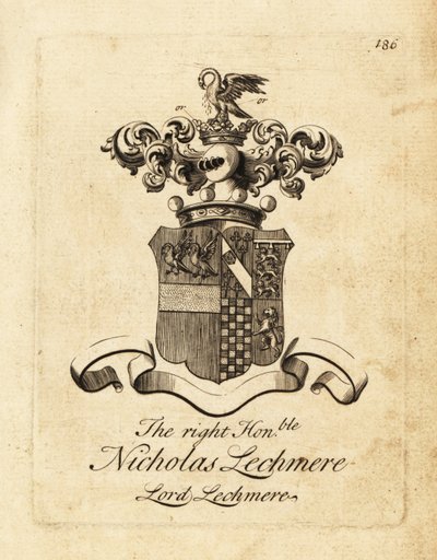 Wapen van de Zeer Eerwaarde Nicholas Lechmere, Lord Lechmere door Andrew Johnston