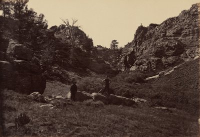 Plaat 10. Duivelspoort, kanunnik Dale Creek, 1869 (foto) door Andrew Joseph Russell