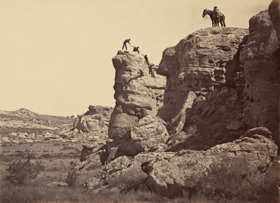 Plaat 21. Hoge Bluff, Black Buttes,1869 (foto) door Andrew Joseph Russell