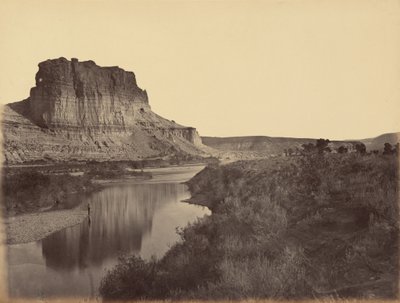 Plaat 24. Castle Rock, Green River Valley,1869 (foto) door Andrew Joseph Russell