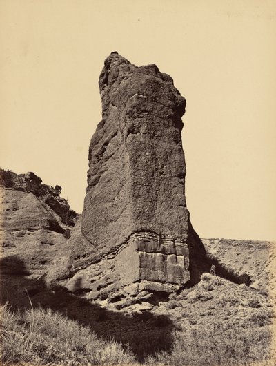 Plaat 31. Monument Rock, monding van Echo Canon,1869 (foto) door Andrew Joseph Russell