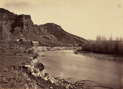 Plaat 35. Echo City, uitkijkend over de Weber-rivier,1869 (foto) door Andrew Joseph Russell