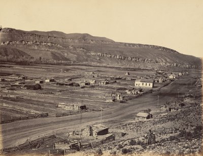 Plaat 36. Coalville, Weber Valley,1869 (foto) door Andrew Joseph Russell