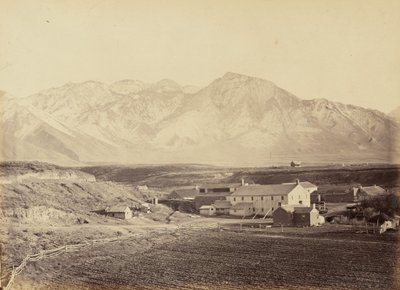 Plaat 49. De katoen- en wolfabrieken van Brigham Young,1869 (foto) door Andrew Joseph Russell