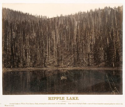 Ripple Lake, White Pine Cañon, Utah, from the Great West Illustrated In a Series of Photographic Views across the Continent Taken along the Line of the Union Pacific Railroad, West from Omaha, Nebraska, by A. J. Russell. Deel I door Andrew Joseph Russell