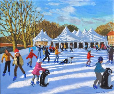 Heldere ochtend, Hampton Court Palace ijsbaan, Londen, 2018 door Andrew Macara