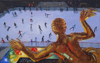 Prometheus, Rockefeller Ice Rink, New York. 2018 door Andrew Macara
