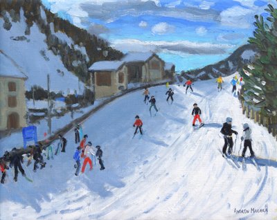 Skiën naar Selva Val Gardena, 2016 door Andrew Macara