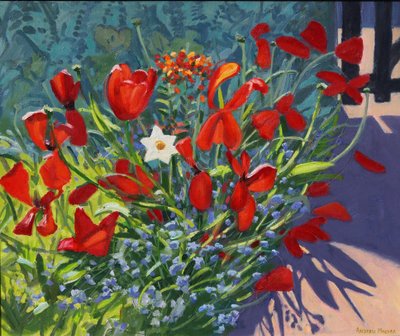 Tulpen bij de poort door Andrew Macara