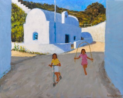 Twee meisjes, Klima, Milos, 2022 door Andrew Macara