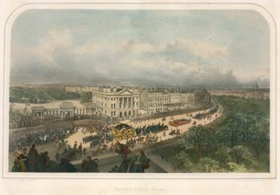 Parade langs Apsley House, Hyde Park Corner, Piccadilly, Londen door Andrew Maclure