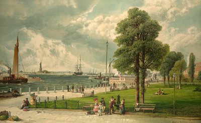 Castle Garden, New York, pub. 1887 door Andrew Melrose