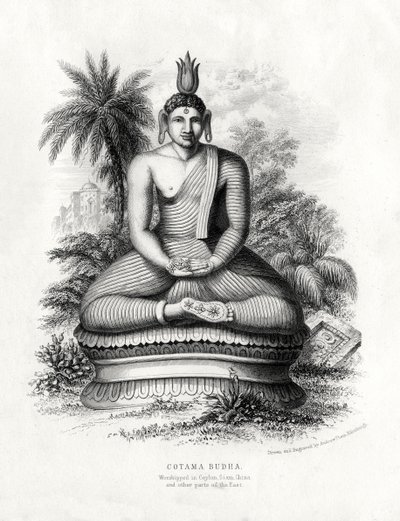 Cotoma Boeddha, aanbeden in Ceylon, Siam, China, 19e eeuw door Andrew Thom