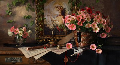 Romantisch bloemstilleven door Andrey Morozov