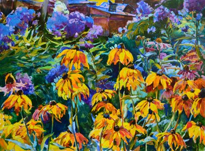 Kleurrijke tuinbloemen door Andrii Kutsachenko