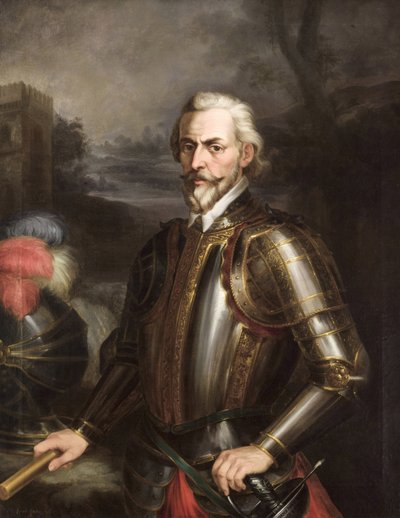 Romantiek: Rodrigo Ponce de Leon (1443-1492), hertog van Cadiz door Cortes y Aguilar, Andres (1812-1879), ca. 1856 door Andrés Cortés y Aguilar