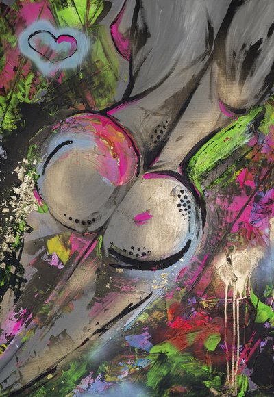 Neon-bodyart door Anete Purina-Purite