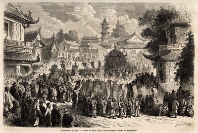 Een begrafenis in Peking door Ange Louis Janet