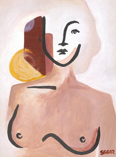Serene abstracte vrouw door Angela Seear