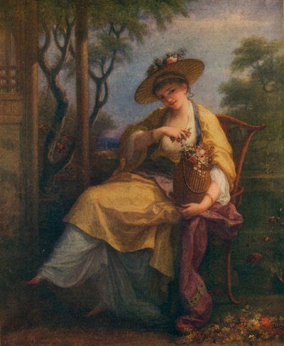Zelfportret van Angelica Kauffmann, ca. 1780 door Angelica Kauffmann