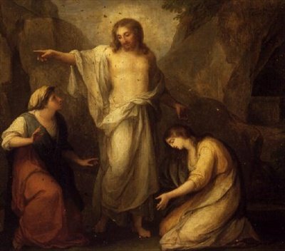 Christus Verschijnt aan Martha en Maria Magdalena door Angelica Kauffmann