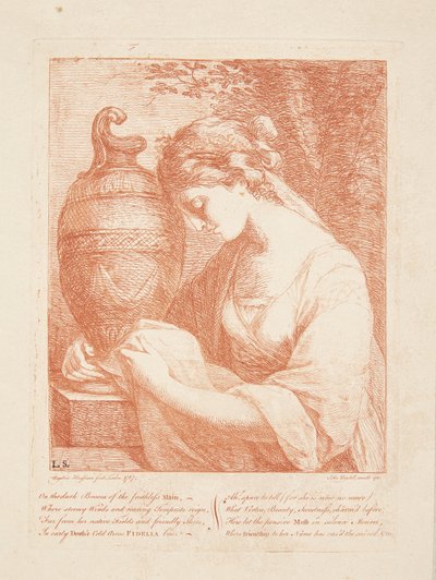 De vrouw bij de urn door Angelica Kauffmann