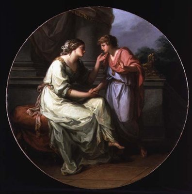 Papirius Pratextatus Gesmeekt door zijn Moeder om de Geheimen van de Besprekingen van de Romeinse Senaat te Onthullen door Angelica Kauffmann