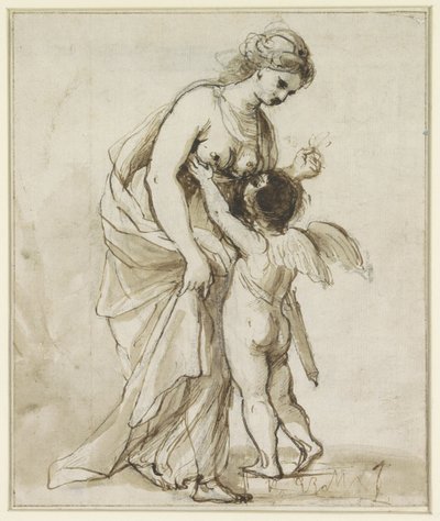 Venus en Amor door Angelica Kauffmann