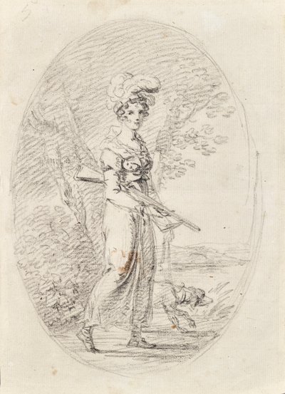 Jageres met hond door Angelica Kauffmann