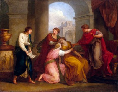 Virgil leest de Aeneis voor aan Augustus en Octavia, 1788 door Angelica Kauffmann