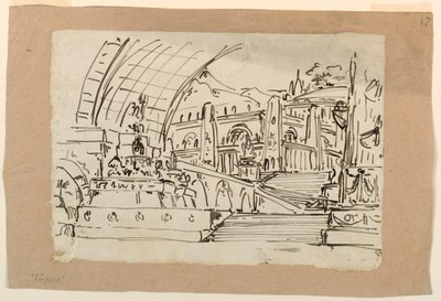 Toneelontwerp, Groep van Antieke Monumenten door Angelo Toselli
