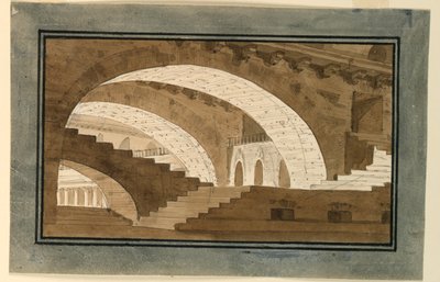 Toneelontwerp, Interieur van Kelder van Paleis door Angelo Toselli
