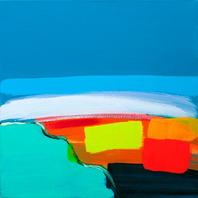 Limoen en Rood landschap, 2017 door Angie Kenber