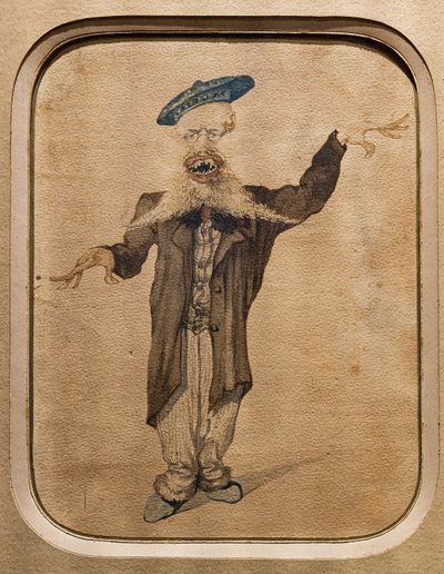 Karikatuur van Telemaco Signorini, ca. 1884 door Angiolo Tricca