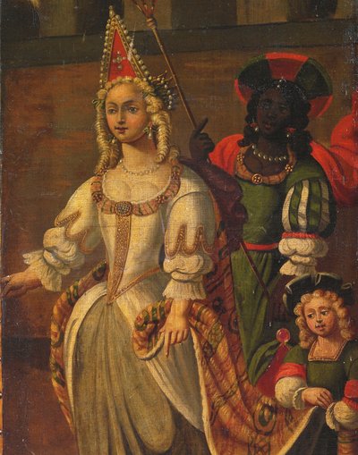 Vierdelig dubbelzijdig scherm, c.1700 door Anglo Flemish School