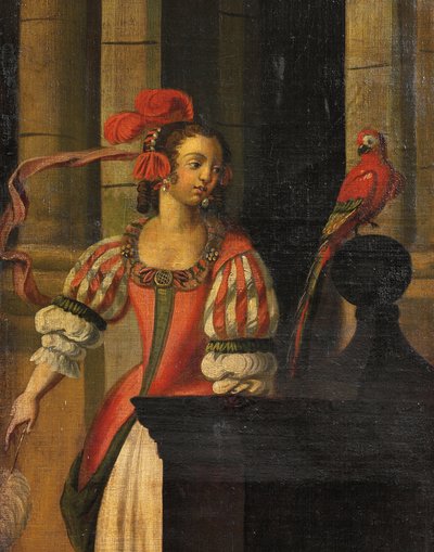 Vierdelig dubbelzijdig scherm, ca. 1700 door Anglo Flemish School