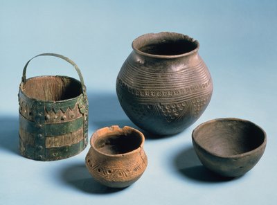 Huishoudelijke uitrusting, Angelsaksisch, waarschijnlijk 5e-7e eeuw (aardewerk) door Anglo Saxon