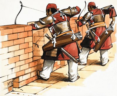Boogschutters bij de muur door Angus McBride
