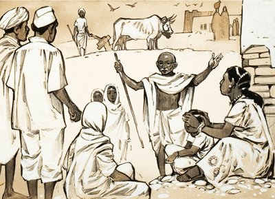 Mahatma Gandhi door Angus McBride