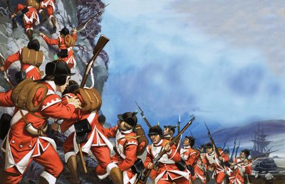 De kliffen beklimmen om Quebec in te nemen door Angus McBride