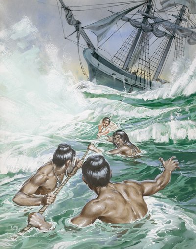 Het heldendom van een Maori-vrouw door Angus McBride