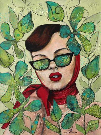 Retro-botanische stijl door Ania Witwitzka